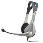   Cyber Acoustics Exclusive Silver Stereo Headset/Mic By Cyber Acoustics