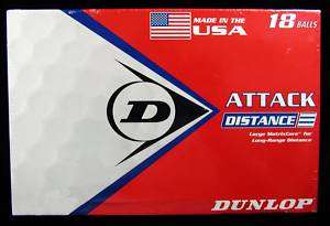 Lot of 18 Dunlop Attack Distance Golf Balls Sealed NIB  
