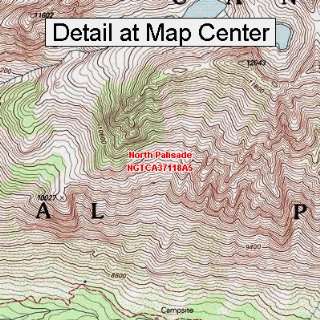 USGS Topographic Quadrangle Map   North Palisade, California (Folded 