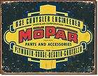 MOPAR PARTS Logo Desoto Plymouth Dodge Dealer Tin Sign