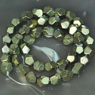 Golden Metal（pyrite）Nugget/flower Gemstone Beads  