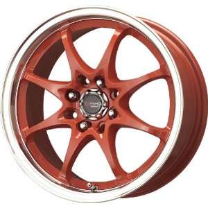  Drag DR 9 Red Machined Wheel (15x6.5/4x100mm) Automotive
