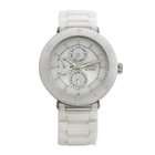 Fossil Womens CE1000 Ceramic Multifunction White Dial Watch