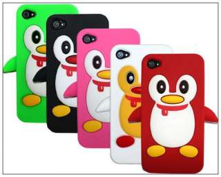 Hot Penguin Soft Silicone Rubber Skin Case cover for Apple iPhone 4s 4 