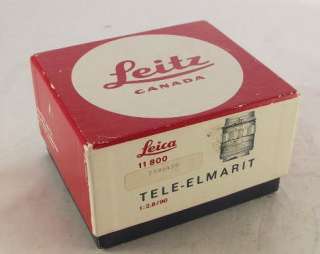 Leica Leitz Tele Elmarit 90mm f/2.8 11800 Lens Box Only without 