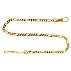   PC5 G 14 Gold Tone Watch Chain Fob with Clip Figaro Link Design