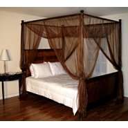 Casablanca Palace Four Poster Bed Canopy Chocolate 