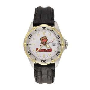  Maryland Terps Mens NCAA All Star Watch (Leather Band 