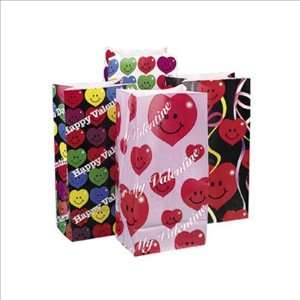  Smiley Face Paper Valentine Heart Gift Bags Toys & Games
