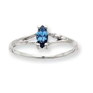  Gold Genuine Blue Topaz Birthstone Ring   Size 6   JewelryWeb: Jewelry
