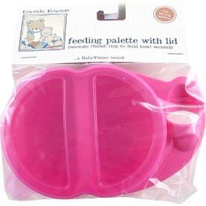  Feeding Pallette with Lid & Thumb Ring, Pink Baby