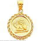 FindingKing 14K Yellow Gold Angel In Frame Charm Pendant Jewelry