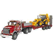   Truck with JCB Loader Backhoe   Bruder Toys America   Toys R Us