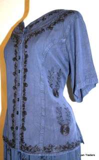 NEW GYPSY MEDIEVAL RENAISSANCE EMBROIDERED Top Blouse  