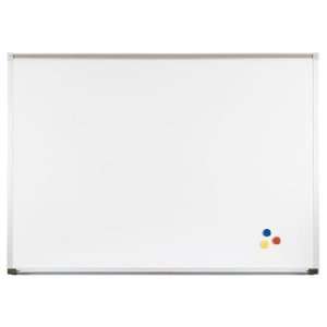   Steel Magnetic Whiteboard with Aluminum Trim, Tray