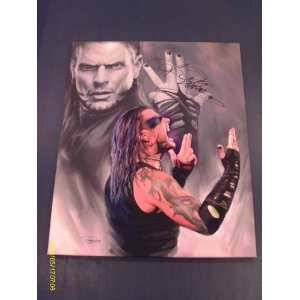 JEFF HARDY AUTOGRAPHED GICLEE PRINT ON CANVAS W/PROOF 