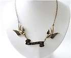 Lucky Dual Swallow Bronze Korean Fashion Necklace  