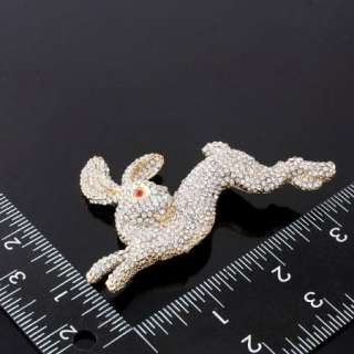 ARINNA Swarovski Crystals rabbit bunny cute Brooch Pin  