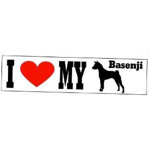  Bumper Sticker I Love My Basenji 