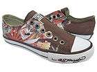 Ed Hardy Womens Brown Blue Green Pink Casual Fashion Slip On Sneakers 