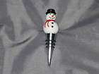 Glass Snowman 3D Cork Stopper Wine Champagne White Holiday Gift Boxed 
