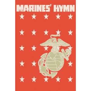  Marines Hymn #2   Poster (12x18): Home & Kitchen