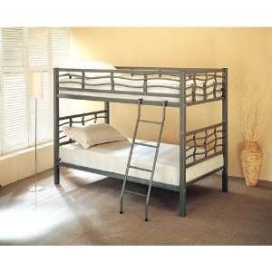 Wildon Home Echo Twin/Twin Bunk Bed in Silver 
