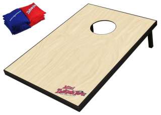   game on the market the mini bean bag corn hole tailgate toss game