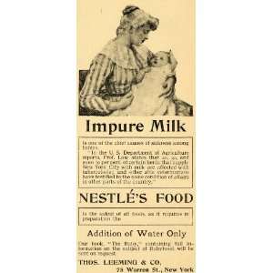  1895 Ad Nestle Baby Food Mother Infant Thomas Leeming 
