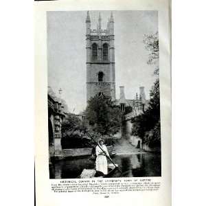  c1920 UNIVERSITY TOWN OXFORD ENGLAND MAGDALEN TOWER