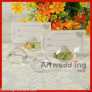   So Nice Crystal Diamond Wedding Place Card Holder Favors 12 SET  