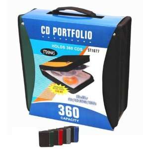  360 Capacity CD DVD Album Wallet Holder Case Pack 12 