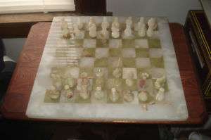   MARBLE COLLECTIBLE CHESS SET COMPLETE UNIQUE VT MADE GAME CHRISTMAS