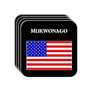  US Flag   Mukwonago, Wisconsin (WI) Set of 4 Mini Mousepad 