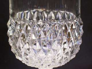 Indiana Glass Diamond Point by Tiara Water Goblet Crystal Clear 
