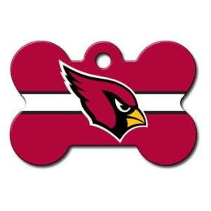 Quick Tag Arizona Cardinals NFL Bone Personalized Engraved Pet ID Tag 