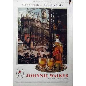 Advertisement 1944 Johnnie Walker Scotch Whisky Colour  