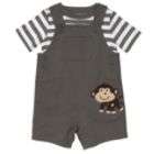 Carter’s® Carters Boys Infant Shirt Overalls Set Monkey Grey