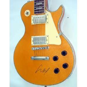   Lou Reed Autographed Signed Gold Guitar PSA/DNA COA 