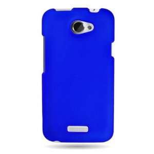 WIRELESS CENTRAL Brand Hard Snap on Shield BLUE RUBBBERIZED Faceplate 