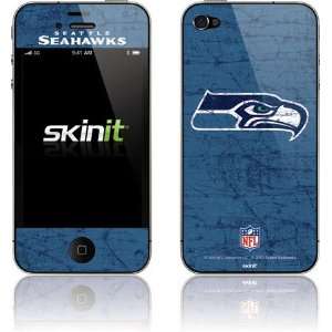   Seahawks Distressed Vinyl Skin for Apple iPhone 4 / 4S Electronics