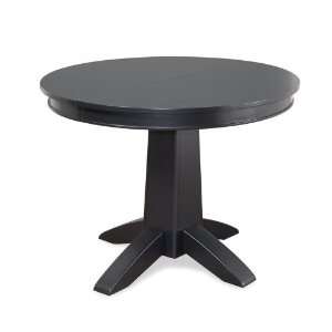   and Crafts Round Dining Table in Black   88 5181 30: Home & Kitchen