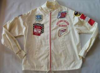 DAYTONA BEACH Vintage RACE JACKET with 16 PATCHES 70s   80s  