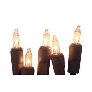   Super Bright Clear Mini Christmas Lights   Brown Wire