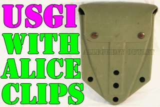 USMC Plastic / Vinyl OD Green Entrenching Shovel Cover E Tool Carrier 