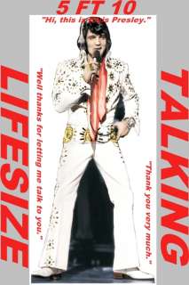 Elvis White Suit LiFeSiZe Talking Cardboard Standup Cutout Party 