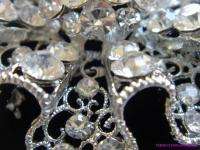 Flower Austrian crystal Brooch pin bridal wedding  