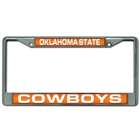   Oklahoma State Cowboys OSU Laser Cut Chrome License Plate Frame
