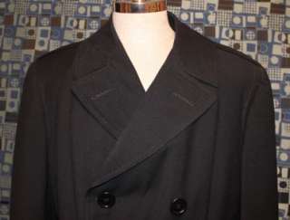 Vintage WWII US NAVY MILITARY MINT! TRENCH COAT JACKET WOOL L /XL 