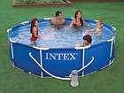 INTEX 10 x 30 Metal Frame Set Swimming Pool with Filter Pump